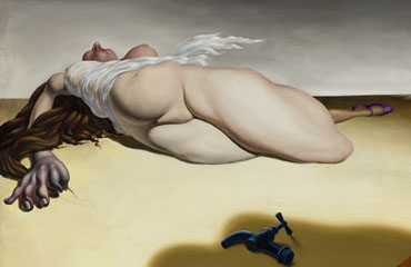 schilderij J. Moesman, Ontmoeting 1932 (detail)